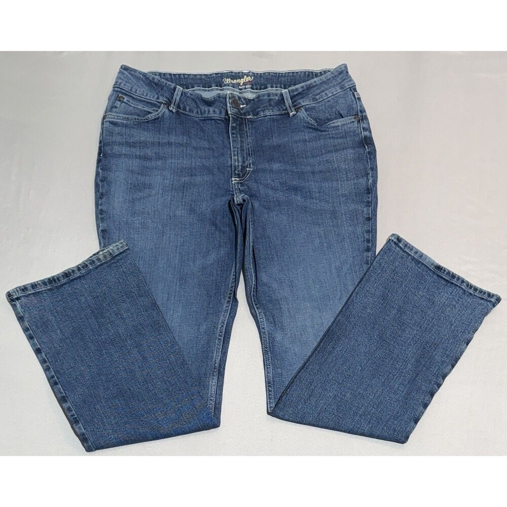 Wrangler Women’s Boot Jeans 18W X 34 Blue Bootcut Western Cowgirl 1009PWZKR